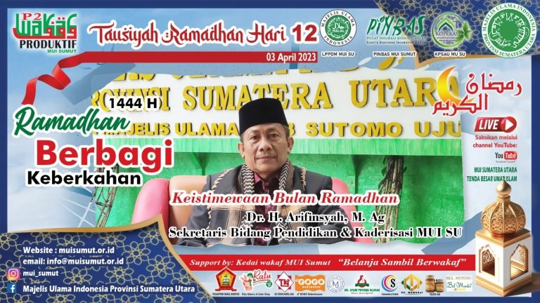 Tayang di YouTube MUI Sumut, Dr. H. Arifinsyah, M. Ag Bahas Keistimewaan Bulan Ramadan