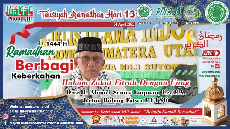 Drs. H. Ahmad Sanusi Luqman, Lc, MA: Pentingnya Zakat Fitrah