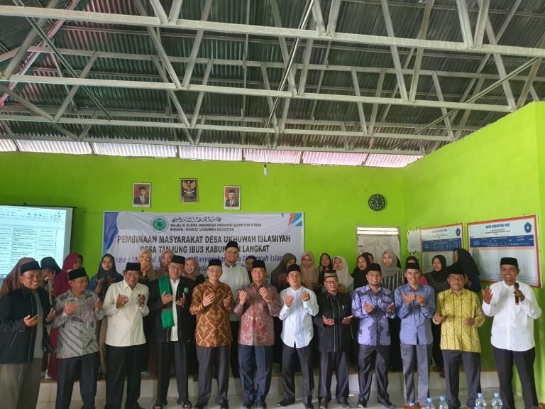 MUI Sumut Menggelar Acara Pembinaan Masyarakat Desa Ukhuwah Islamiyah di Desa Tanjung Ibus, Langkat