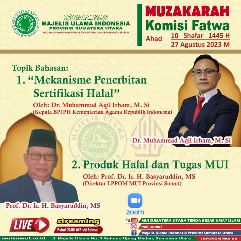 Bertujuan Memberi Pemahaman Publik, Komisi Fatwa MUI Sumatera Utara Gelar Muzakarah Bahas Mekanisme Sertifikasi Halal