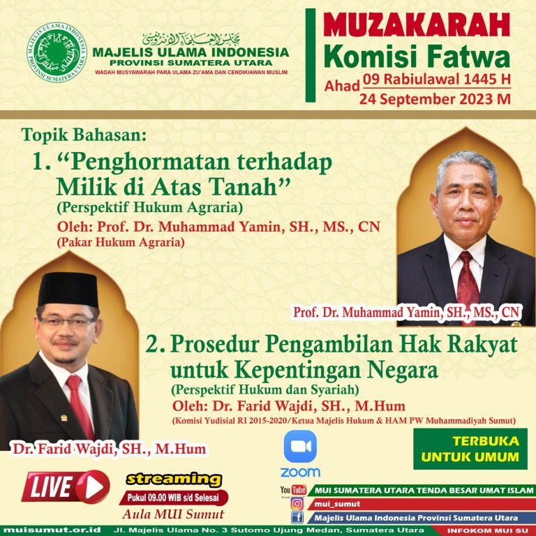 Respon Polemik Persoalam Tanah di Indonesia, Komisi Fatwa Laksanakan Muzakarah Ilmiah