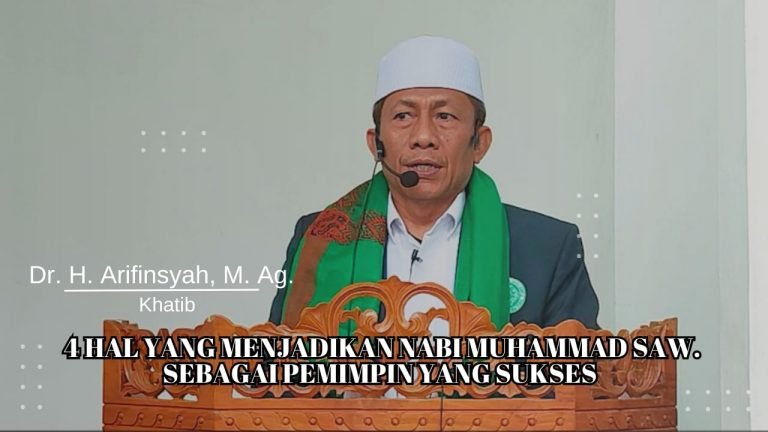 Keberhasilan Nabi Muhammad sebagai Pemimpin: Dr. Arifinyah, M.Ag., Sampaikan Khutbah di Masjid Ar-Rahmah MUI Sumut