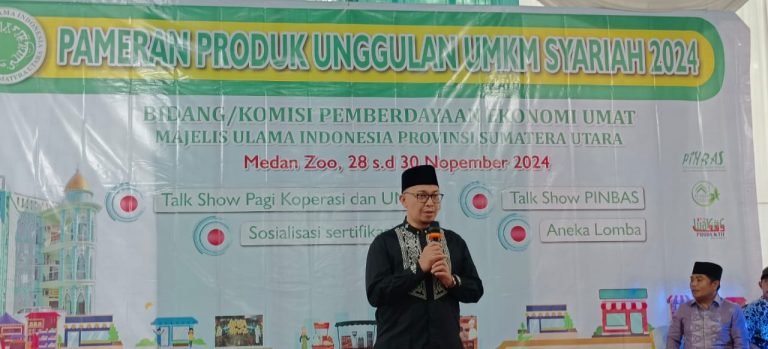 Pameran Produk Unggulan UMKM Syariah 2024 MUI Sumut Resmi Dibuka di Medan Zoo