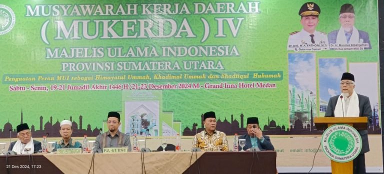Ketua Umum MUI Sumut Paparkan Hasil Mukernas IV pada Mukerda IV MUI Sumut