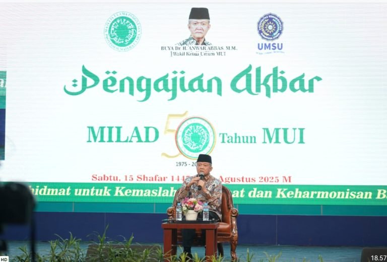 MUI Sumut Gelar Pengajian Akbar Milad 50 Tahun Hadirkan Buya Dr. Anwar Abbas: Tegaskan Peran MUI Sebagai Mitra Kritis Pemerintah