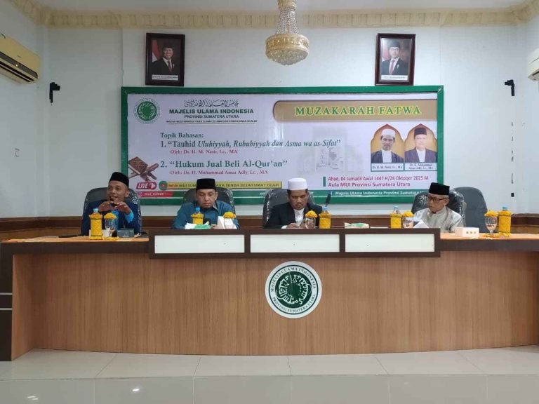 Muzakarah Fatwa MUI Sumut Bahas Tauhid Uluhiyah, Rububiyah, dan Asma’ wa Sifat